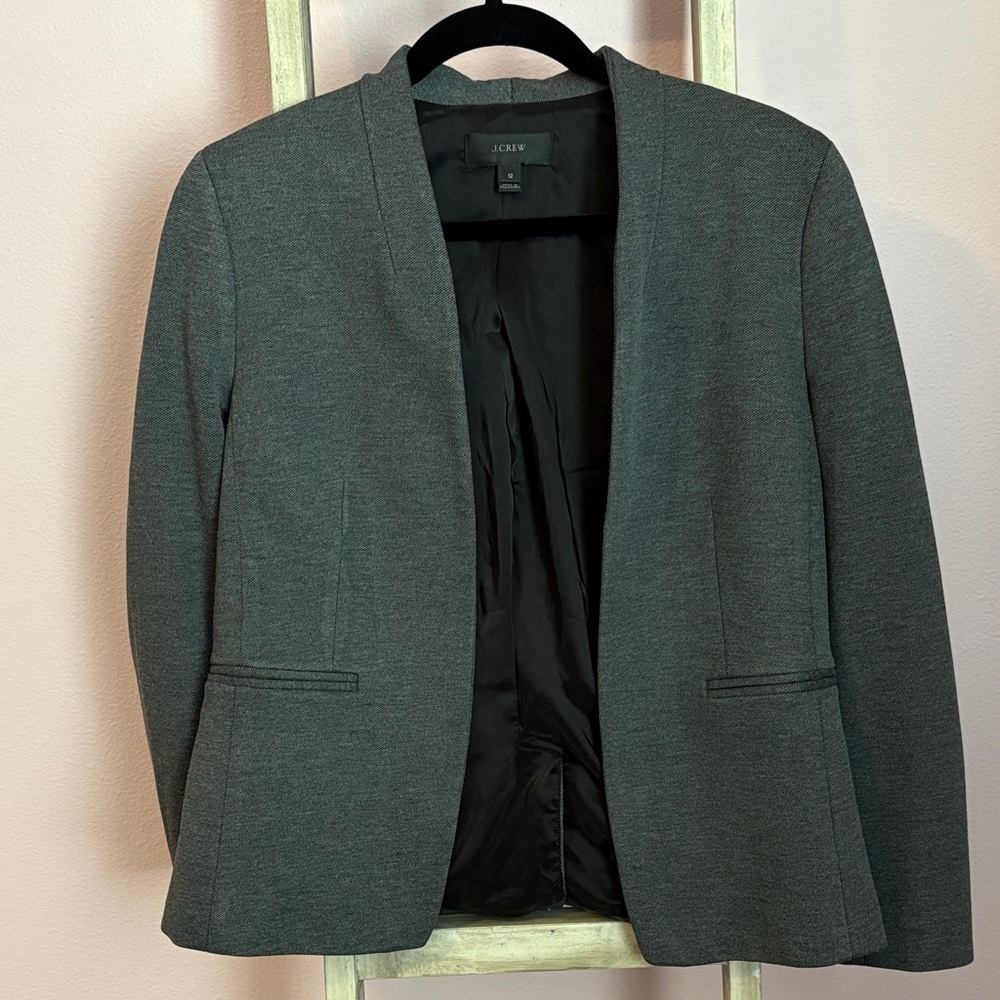 J. Crew Women's Charcoal Buttonless Blazer
